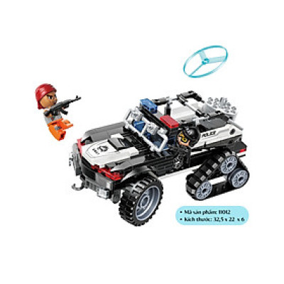 Bộ đồ chơi xếp hình mô hình xe cảnh sát Hawkeye Crawler 11012 - QMAN