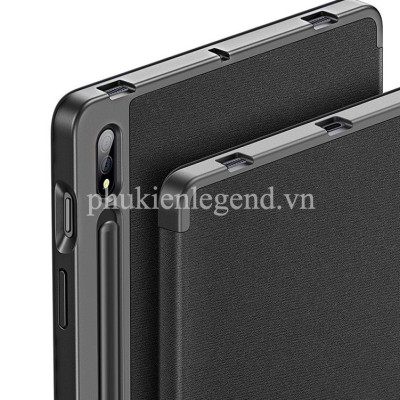 Bao da cho Samsung Tab S7 Fe , Tab S7 Plus , Tab S8 Plus Dux Ducis Domo chính hãng (có khay đựng bút) - Hàng Nhập Khẩu 