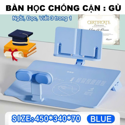 Bàn Học Chống Cận Thị, Chống Gù Lưng, Chống Ngủ Gật Thông Minh Cho Trẻ Bộ Chỉnh Sửa Tư Thế Ngồi Loại Tốt