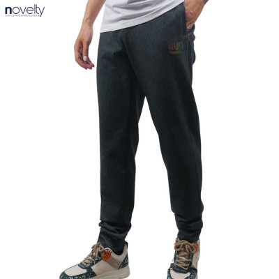Quần jogger nam Novelty Regular fit họa tiết in phản quang Xám melange NQGMMDMT3R230832Q
