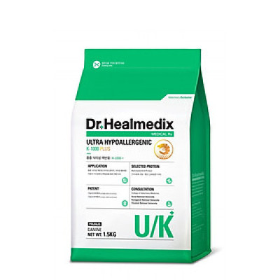 Thức ăn Hỗ trợ viêm da chó Dr.Healmedix ULTRA HYPOALLERGENIC K-1000 PLUS 1.5kg
