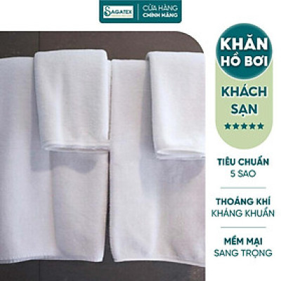 Khăn Hồ Bơi Cao Cấp SAGATEX Cotton Tự Nhiên, Thấm Hút Tốt, Siêu Mềm Mại
