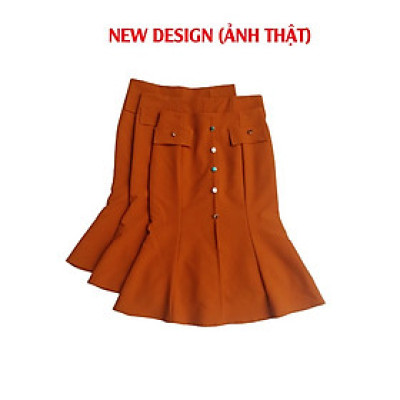 Chân Váy Công Sở Dáng Váy Chữ A Dài Qua Gối Chất Vải Kai Thun Co Giãn CV0084