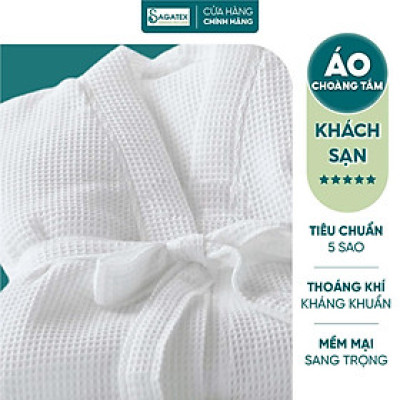 Áo Choàng Tắm Tổ Ong SAGATEX Kiểu Dáng Thanh Lịch Thấm Hút Tốt Cho Nam Và Nữ