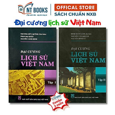 Sách - Combo Đại Cương Lịch Sử Việt Nam Tập 1 + Tập 2 - NXB Giáo Dục - HV