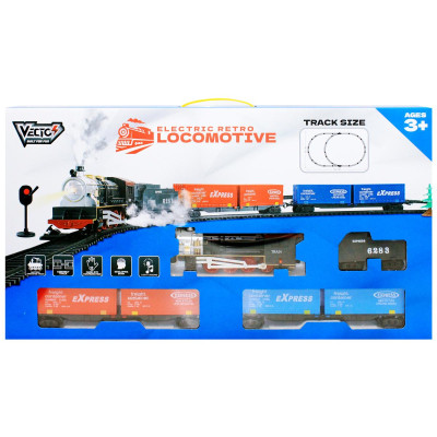 Bộ Đồ Chơi Lắp Ráp Đường Ray Và Tàu Lửa Retro Chạy Pin - Vecto VT22832