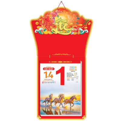 Lịch Bloc Cực Đại 2026 - Mã Đáo Thành Công - Lộc - Hoa Niên HN04