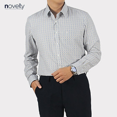 Áo sơ mi nam dài tay Novelty Regular fit sọc caro NSMMCTMTCR220591D