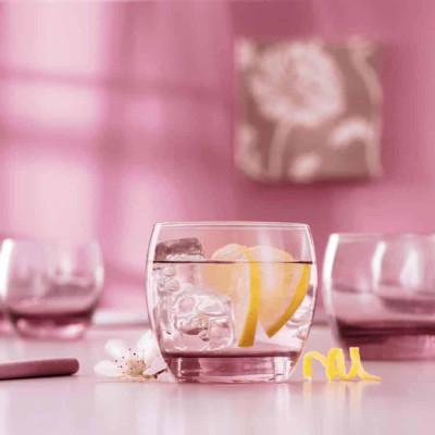 [Chính hãng] Bộ cốc (ly) thủy tinh thấp màu hồng Luminarc Salto 6 chiếc dung tích 32cl - J5386/H5806