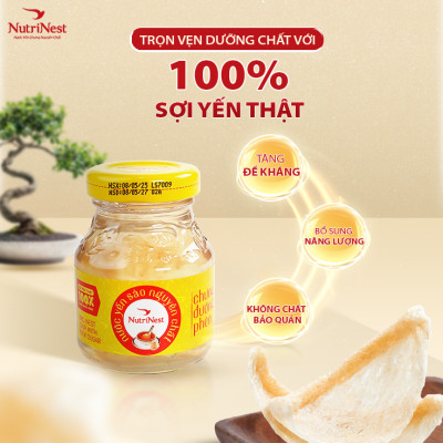 Hộp Quà 6 Hũ Yến Chưng Đường Phèn Nguyên Chất NutriNest Hữu Cơ Tự Nhiên 72g