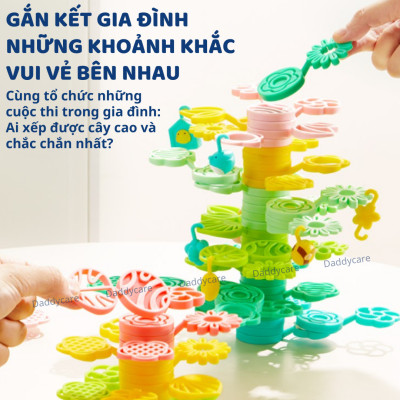 Đồ chơi cân bằng xếp hình khối hình hoa lá Mideer Educational Balance Blocks- Strack a Tree