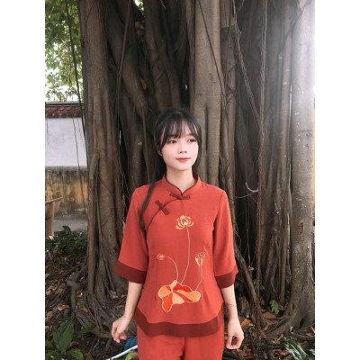 Đồ Lam Đi Chùa Pháp Phục Phật Giáo Đài Loan Đũi