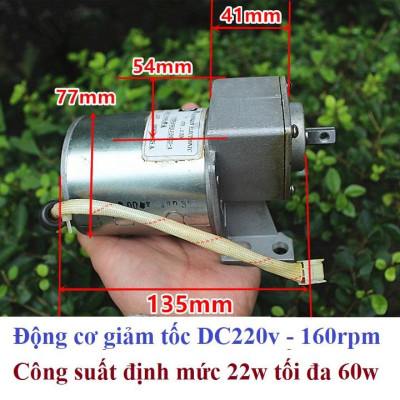 Động cơ giảm tốc có thể phát điện công suất tới 300w