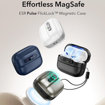 Bao Case cho AirPods Pro 2 (2023/2022/2019) ESR Pulse FlickLock Case with HaloLock – Hàng Chính Hãng