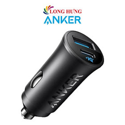 Cốc sạc xe hơi Anker Ultra-Compact Dual-Port 1USB 1Type-C 30W A2741 - Hàng chính hãng