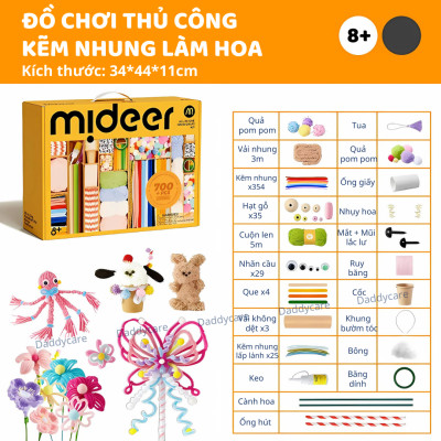 Set Làm Hoa Kẽm Nhung loại 1 Mideer All-in-One Handicraft Kit- Master Craftsman