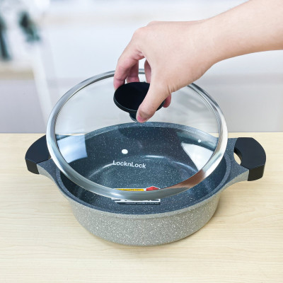 Nồi đá Lock&Lock Stone 2 tay cầm LCA6242D 24cm