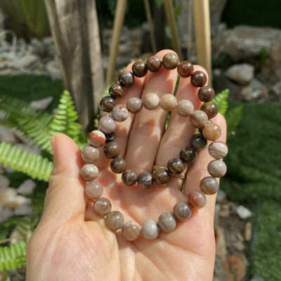 Vòng tay gỗ hóa thạch 8ly NHASAN VG05 Món quà tuyệt vời cho người thân