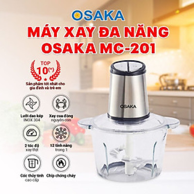 Máy xay thịt đa năng chuyên nghiệp OSAKA MC-201 - 2lít - 2 tốc độ - Hàng chính hãng