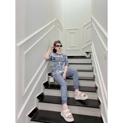 Bộ đồ thun nữ form rộng quần dài in họa tiết mẫu mới đẹp có bigsize, mẫu đồ bộ đi chơi mặc nhà mang phong cách Hàn Quốc