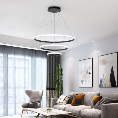 Đèn thả 3 vòng IRENE 3 chế độ màu ánh sáng trang trí nội thất 