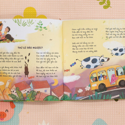 Combo Cùng Con Nói Hay Nghĩ Đẹp 2 cuốn Bìa cứng - Sách thơ phát triển Tư duy và Ngôn ngữ cho bé 1-12 tuổi