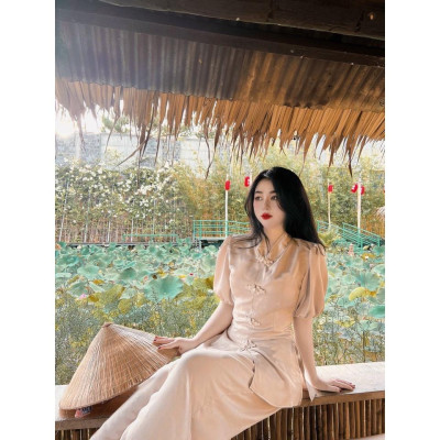 ĐỒ LAM ĐI CHÙA Tay Phồng Cao Cấp