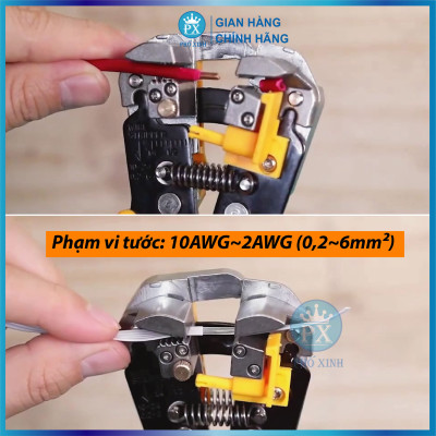 Kìm tuốt dây điện tự động INGCO HWSP102418