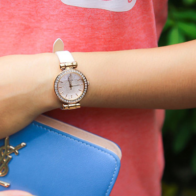 Đồng Hồ Nữ Dây Da Julius JA-778D (30mm) - Dây Trắng 