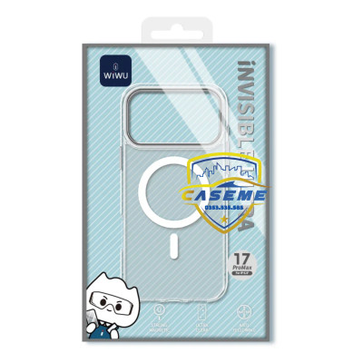 Ốp lưng WI WU Invisible Ultra YXK-208 cho iPhone Air, iPhone 17, iPhone 17 Pro, iPhone 17 Pro Max – Trong suốt, chống sốc, hỗ trợ sạc từ tính - Hàng Chính Hãng