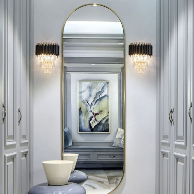 Đèn gắn tường ANGAR pha lê 3 tầng sang trọng trang trí nội thất hiện đại - (103).