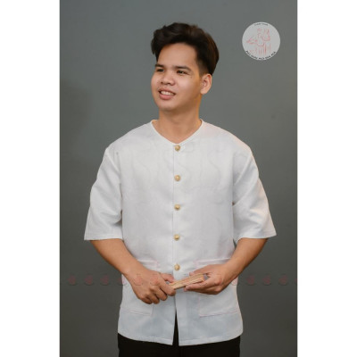 [Đặt May] Áo lẻ bà ba nam gấm chun vân xích cao cấp, may riêng theo yêu cầu