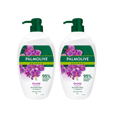 Bộ 2 Sữa tắm Palmolive mịn màng quyến rũ 95% chiết xuất từ phong lan 1 Lít/ chai