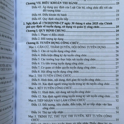 Sách Luật Cán Bộ, Công Chức 2025 – Các Văn Bản Quy Định Chi Tiết Thi Hành (V2616T)