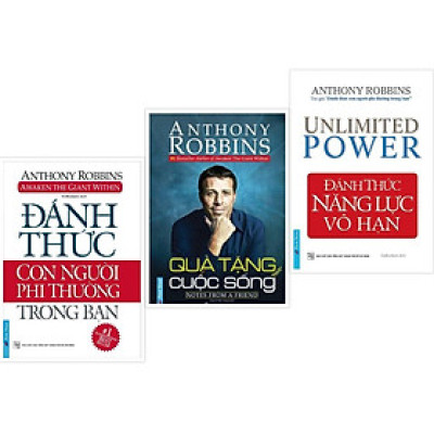 Combo Đánh Thức Năng Lực Vô Hạn + Đánh Thức Con Người Phi Thường Trong Bạn + Quà Tặng Cuộc Sống  - Bản Quyền
