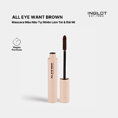 Mascara Tự Nhiên Làm Tơi & Dài Mi Inglot All Eye Want Mascara (8.5ml)