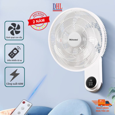 Quạt điện treo tường remote FTT-60AEC-D39, công suất 60W, hoạt động êm ái, hẹn giờ thông minh - hàng chính hãng Bảo hành 2 năm
