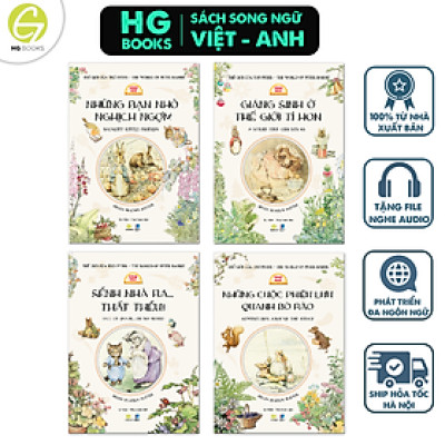 Trọn bộ 4 cuốn sách Song ngữ: Thế giới của Thỏ Peter - The World Of Peter Rabbit kèm Audio giúp bé học tiếng Anh
