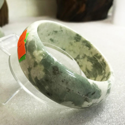 Vòng tay nam đá tự nhiên vân hoa độc lạ size 7.1 cm tức khum tay 25-26cm ( cỡ to)