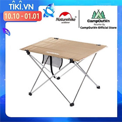 Bàn dã ngoại cắm trại Naturehike campoutvn du lịch NH20JJ020  mặt vải khung nhôm xếp gọn nhẹ chắc chắn dễ mang đi A203