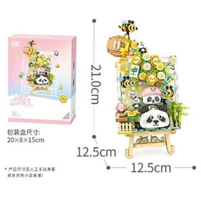 Đồ Chơi Lắp Ráp Tranh 3D Gấu Panda 751Pcs 1302