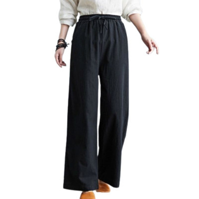 Quần đũi nữ ống rộng dài 88cm chất vải đũi mềm, thoáng mát - New Design QA0002