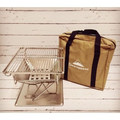 Đồ cắm trại bếp nướng campingmoon cắm trại du lịch dã ngoại bếp than xếp nướng thịt BBQ ngoài trời campout A017