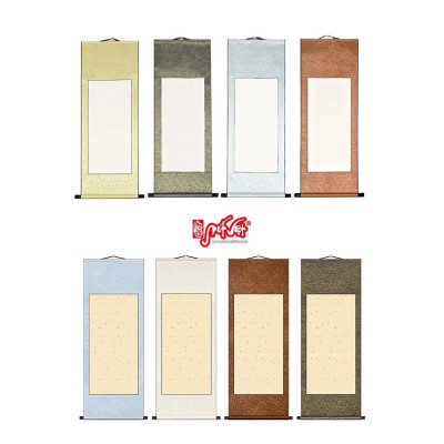 Biểu lụa bồi giấy xuyến dùng viết thư pháp, vẽ tranh thuỷ mặc khổ lớn, nhiều màu sắc & kích cỡ