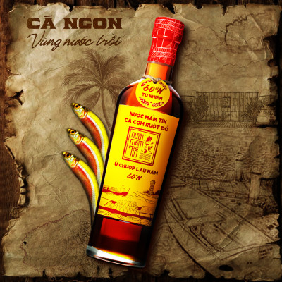 Đặc Sản Phan Thiết - [Cặp 2 Chai - 60N - 500Ml] Nước Mắm Tĩn Cá Cơm Ruột Đỏ Độ Đạm 60N Chai Thuỷ Tinh 500Ml Nước Mắm Truyền Thống