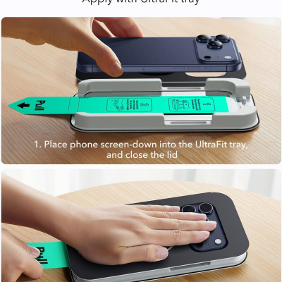 Kính Cường Lực ESR cho iPhone Air / iPhone 17 / iPhone 17 Pro / iPhone 17 Pro Max ESR UltraFit Classic Screen Protector - Hàng Chính Hãng