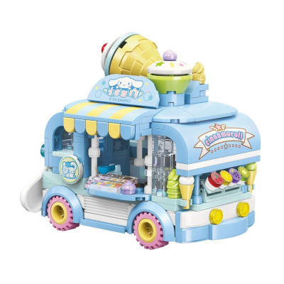 Đồ chơi - KEEPPLAY - 20847 Bộ đồ chơi xếp hình mô hình xe kem Cinnamoroll & Pompompurin (KT 8.8x12.8x11cm)