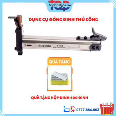 Dụng cụ hỗ trợ đóng đinh bê tông tự động ST15 ST18 tặng kèm hộp đinh, Búa đóng đinh tiện lợi cho dân kỹ thuật