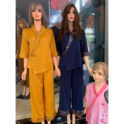 ĐỒ LAM ĐI CHÙA  MẪU TƠ PHỐI GẤM