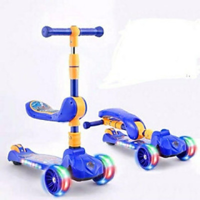 Xe trượt scooter có nhạc có đèn kiêm xe chòi chân 2 trong 1 ghế siêu xinh cho bé